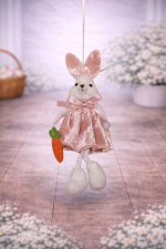 Pingente de Coelho Veludo 7cm