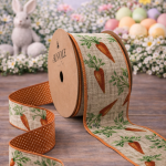 Fita Aramada 6,3cm 9,14m Dupla Face Cenouras