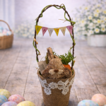 Coelho Cesto Alça 30cm