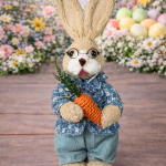 Coelho de Linha 33cm Menino Azul