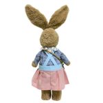 Coelho de Tecido Menina 56cm Marrom e Rosa - Imagem 3