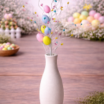 Haste Ovos Branco/Colorido 65cm