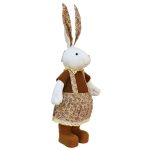 Coelho de Tecido Menina 68cm Marrom - Imagem 4