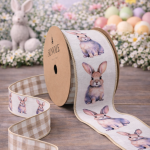 Fita Aramada 6,3cm 9,14m Dupla Face Coelhos