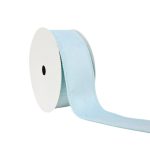 Fita Aramada 3,8cm 9,14m Veludo Dupla Face Azul Tiffany - Imagem 3