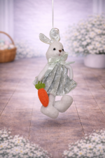 Pingente de Coelho Veludo 7cm - Imagem 2