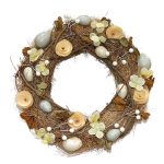 Guirlanda de Páscoa Rústica Marrom 38cm - Imagem 2