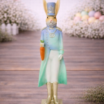 Coelho de Resina Menino 22cm Azul