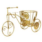 Triciclo Aramado 14x34x20cm Dourado - Imagem 3