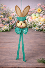 Cabeça de Coelho Palha 90cm Verde