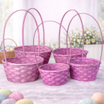 Kit Cestas de Páscoa 5 Peças Rosa