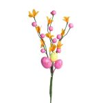 Haste Ovinhos Rosa e Flores Amarelas 32cm - Imagem 2