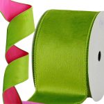 Fita Aramada 6,3cm 9,14m Veludo Dupla Face Verde - Imagem 2