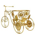 Triciclo Aramado 14x34x20cm Dourado - Imagem 4