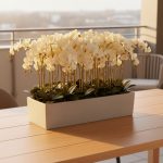 Orquídea 6 Flores 75cm Branco - Imagem 2