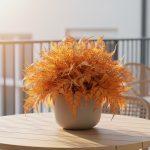 Galho Folhas Laranja 60cm - Imagem 2