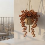 Galho Pendente Mini folhas Marrom 70cm - Imagem 2