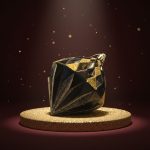 Pião Preto e Dourado 10cm Caixa c/2