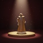 Papai Noel em Resina Marrom 28cm - Imagem 3