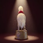 Cavalo Branco e Vermelho 66cm - Imagem 3