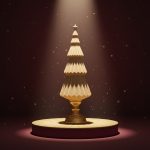 Árvore em Resina Dourada 38cm