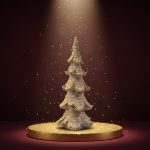 Árvore Natalina em Resina 43cm Nevada