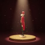 Rato em Resina Vermelho 26cm - Imagem 2