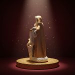 Papai Noel em Resina Marrom 28cm - Imagem 4