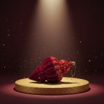 Pião Aveludado Vermelho Caixa c/3 17cm