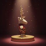 Busto de Rena Vinho 77cm - Imagem 2