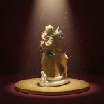 Papai Noel em Resina Marrom 26cm - Imagem 4