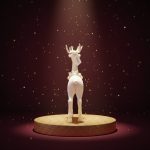 Rena em Resina em Pé 31X21,5cm Branco - Imagem 4