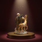 Papai Noel em Resina Marrom 26cm - Imagem 3