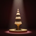 Árvore em Resina Dourada 38cm - Imagem 2