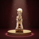 Cavalo de Balanço Branco e Vermelho 40cm - Imagem 2