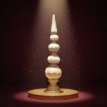 Totem Natalino Dourado 48cm