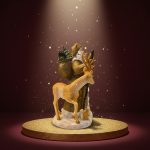 Papai Noel em Resina Marrom 26cm - Imagem 2