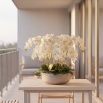 Orquídea em Silicone Grande 98cm Branca - Imagem 2