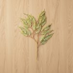 Galho Folhas Verde Queimado 60cm