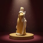 Papai Noel em Resina Dourado 25cm - Imagem 2