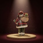 Papai Noel Colecionável Marrom 38cm - Imagem 3