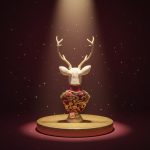 Busto de Rena Vinho 77cm - Imagem 3