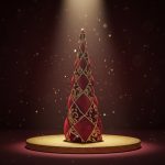 Árvore Natalina Cone Vermelho 78cm